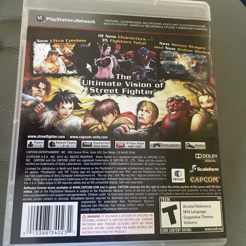 Super Street Fighter IV 4 PS3 PlayStation 3 Game with Box MINT FAST SHIPPING